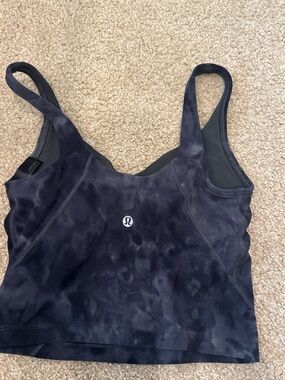 lululemon align tank top athletica Black Tie-Dye Sports Bra Tank